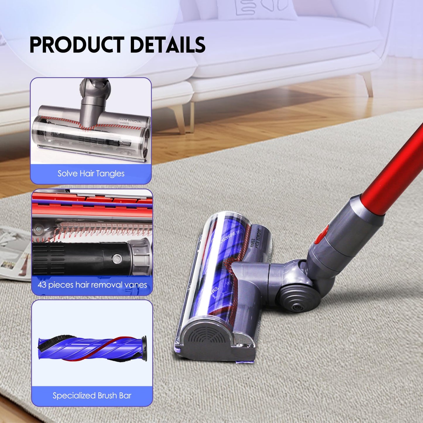 Upgrade Anti-Tangle Vacuum Head